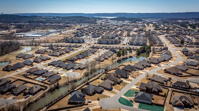 drone / aerial view with a residential view