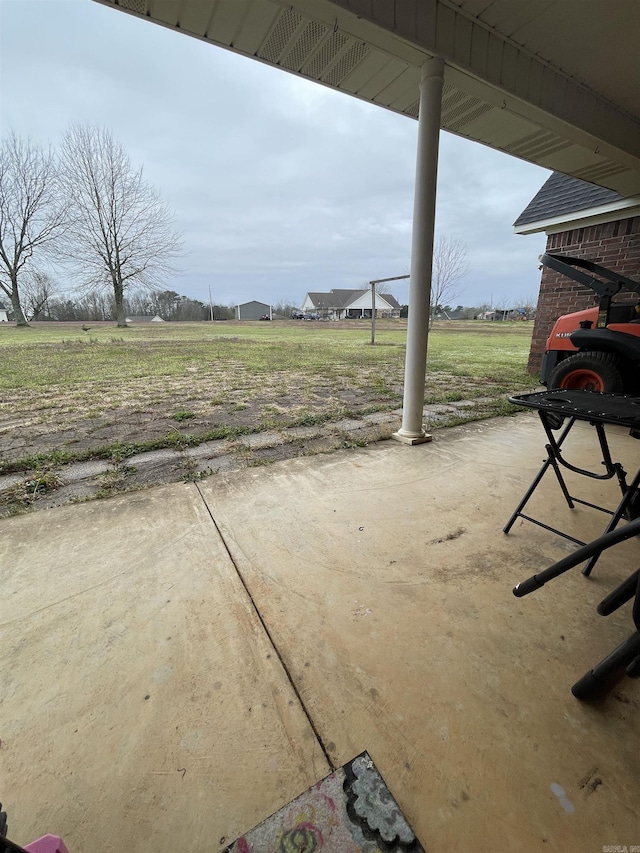 view of patio featuring a rural view