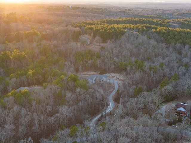 drone / aerial view with a view of trees