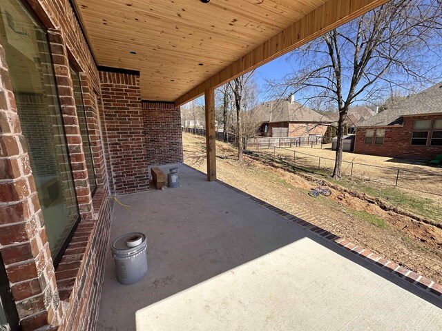 view of patio / terrace with fence