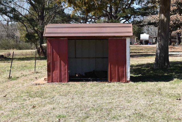 view of shed