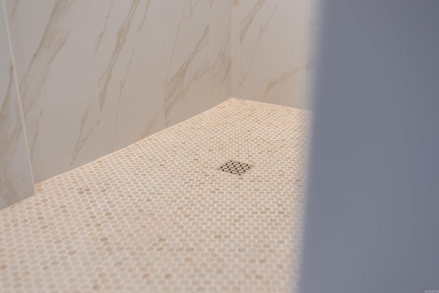 details with tiled shower