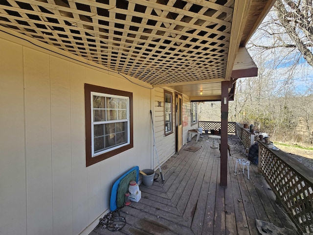 view of wooden deck