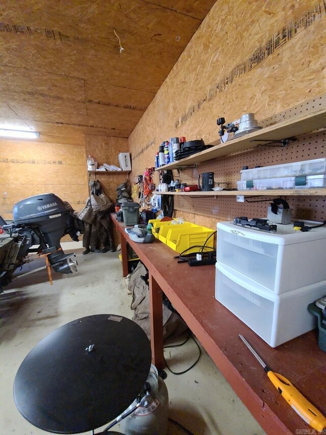 view of storage area