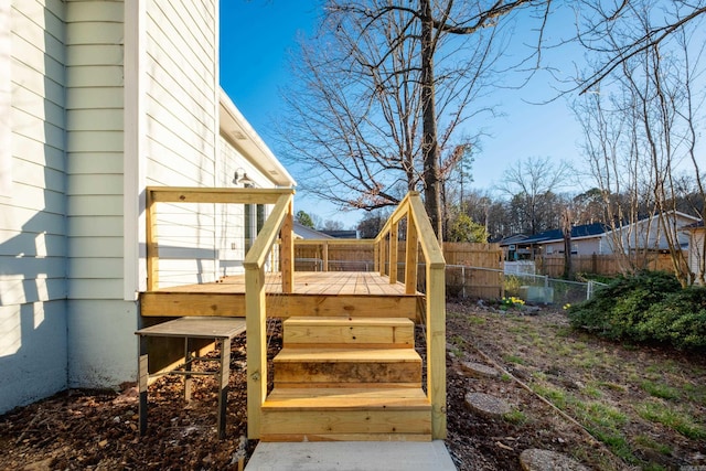 wooden deck with fence