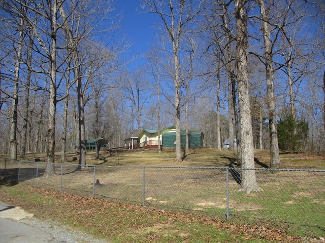 view of yard featuring a fenced front yard