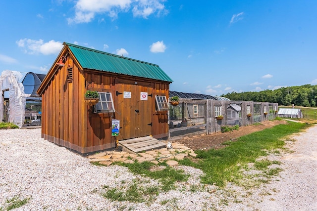 view of poultry coop