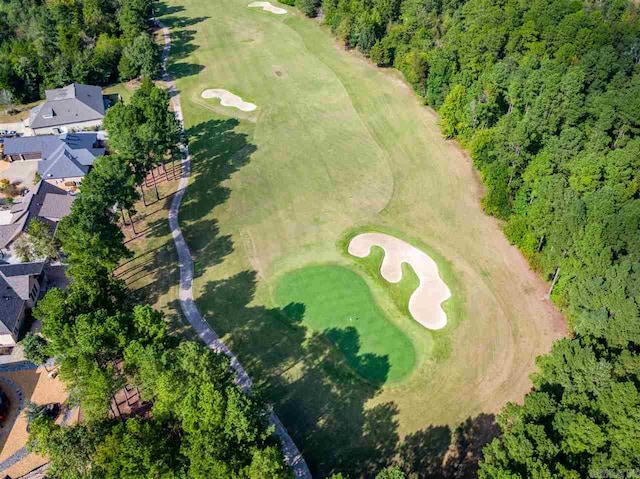 aerial view with golf course view