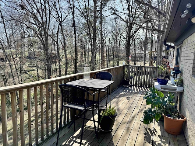 view of wooden terrace