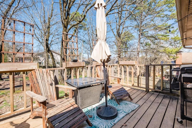 view of wooden terrace