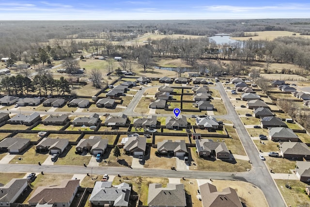 bird's eye view with a residential view