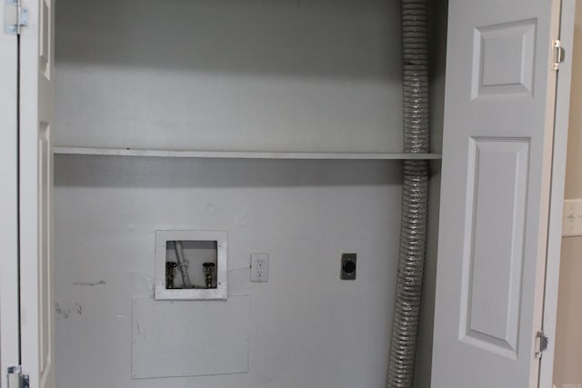 laundry room with laundry area, hookup for a washing machine, and hookup for an electric dryer