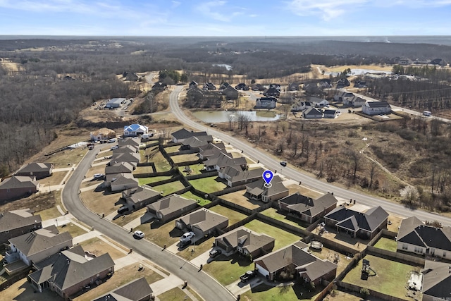 bird's eye view with a residential view