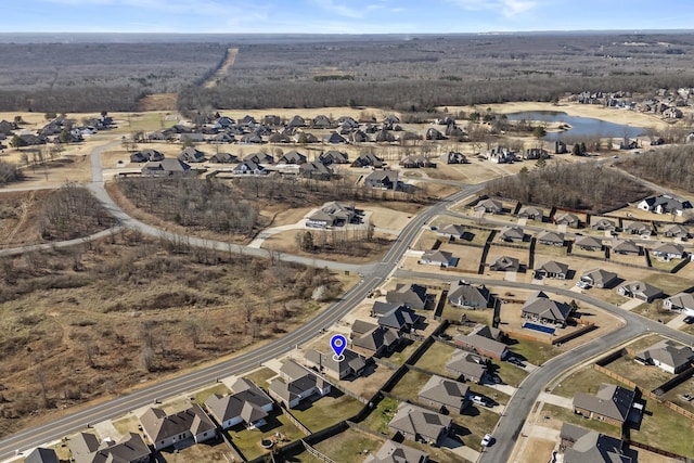 aerial view with a residential view