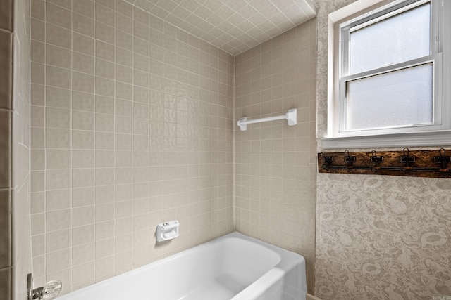 bathroom featuring bathtub / shower combination