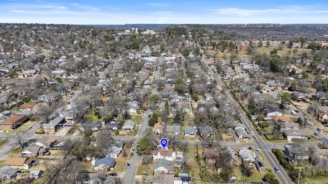 aerial view featuring a residential view