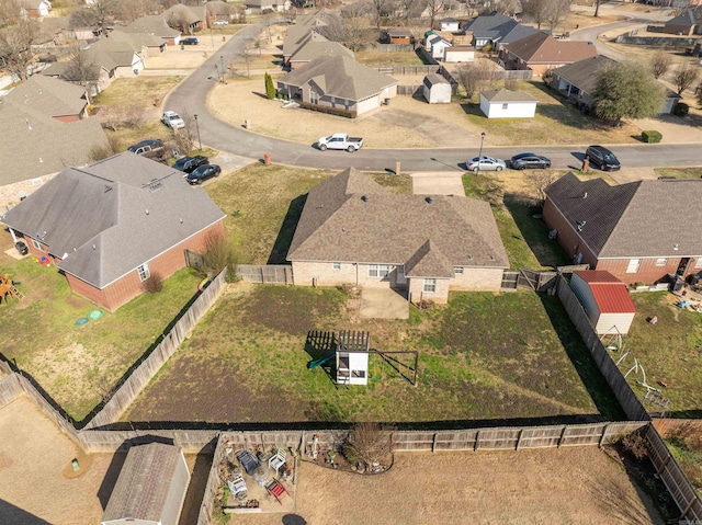 aerial view with a residential view