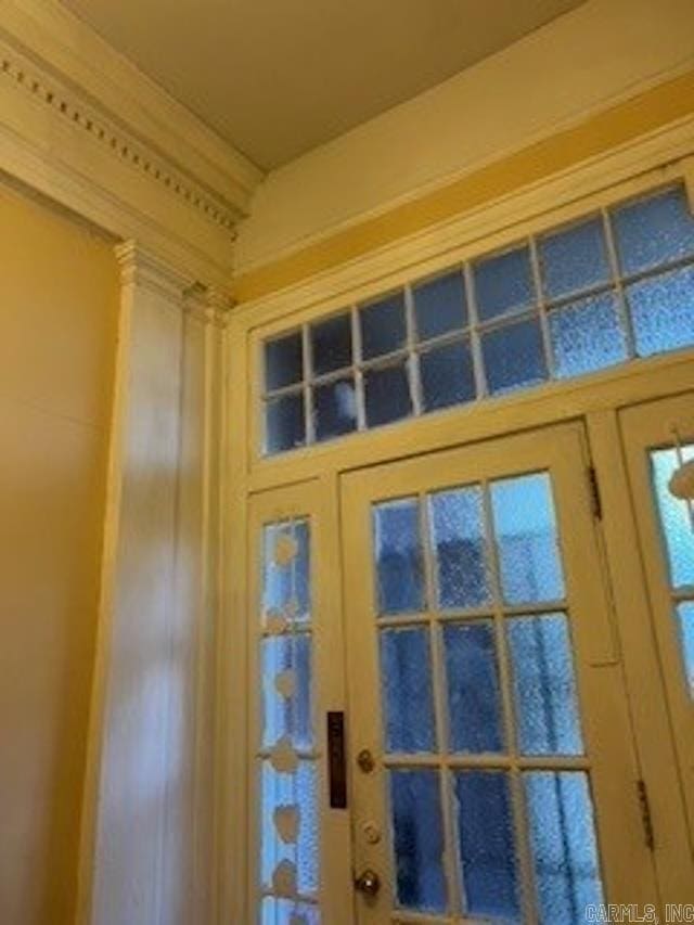 doorway to outside with french doors