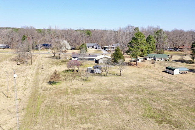 drone / aerial view featuring a rural view