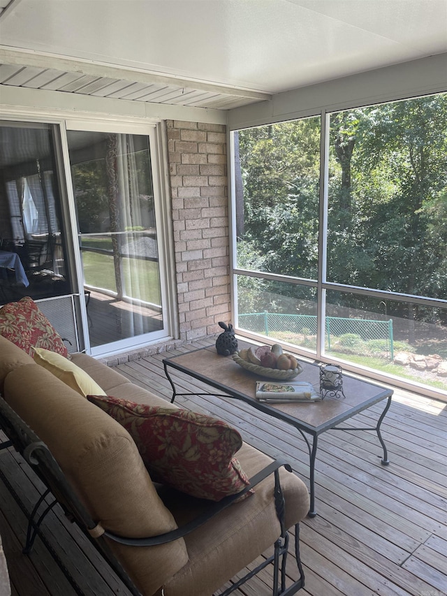 view of sunroom / solarium