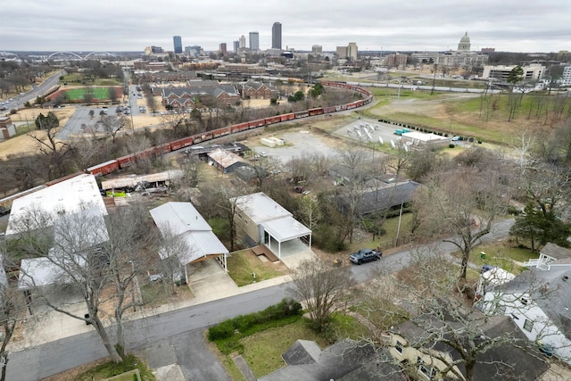 aerial view with a view of city