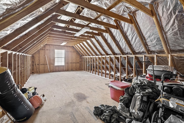 view of attic