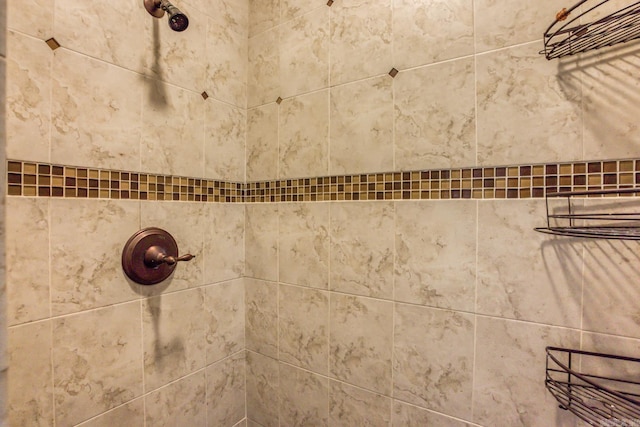 details with tiled shower