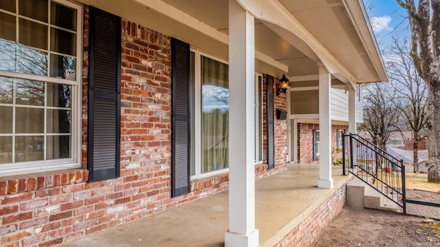 view of patio with covered porch