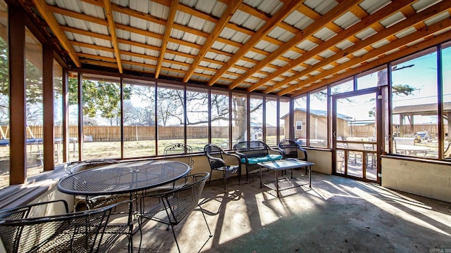 view of sunroom