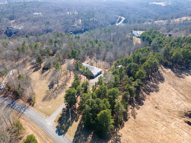 aerial view with a forest view