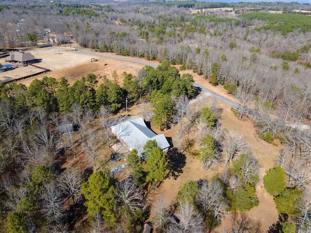 bird's eye view with a forest view