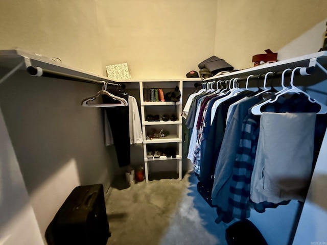 view of walk in closet