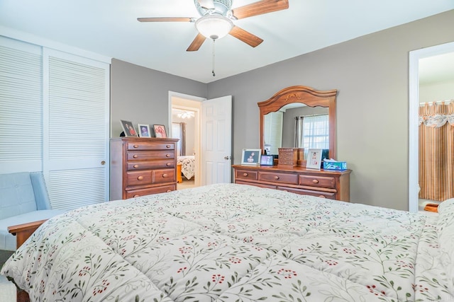 78 Altakima Cir, Cherokee Village, AR 72529 - bedroom featuring a closet and ceiling fan