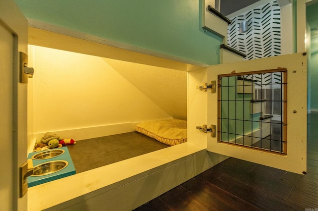 bathroom featuring wood finished floors