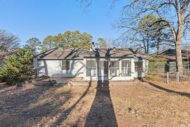 view of front of property with fence