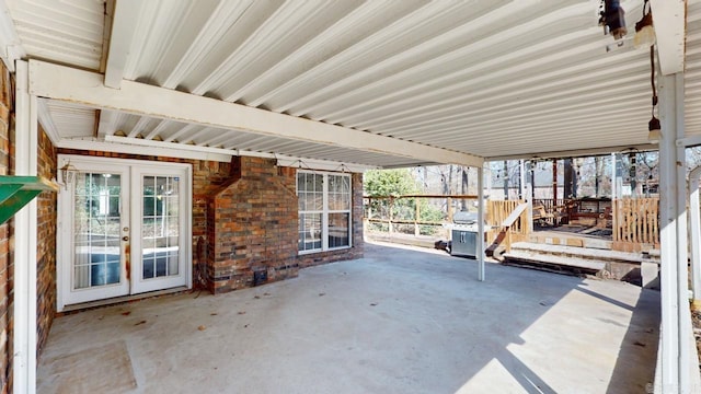 view of patio / terrace with area for grilling and french doors