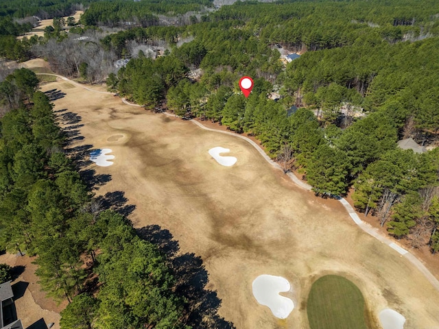 bird's eye view with a forest view