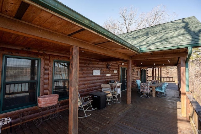 view of wooden terrace