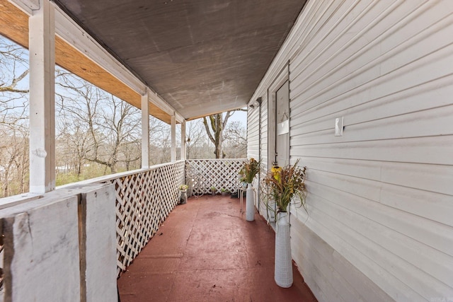 balcony with covered porch