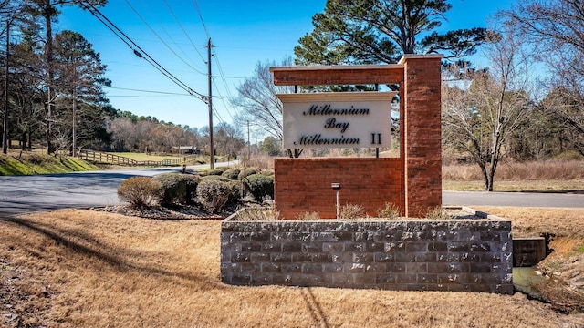 view of community sign