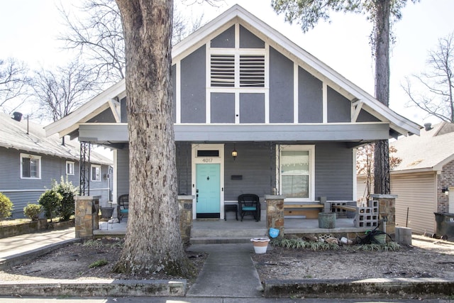 view of front of house featuring covered porch