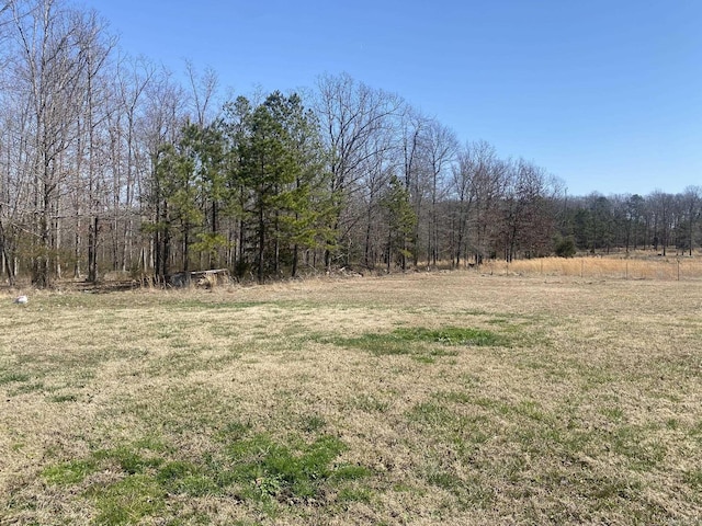 view of yard featuring a view of trees