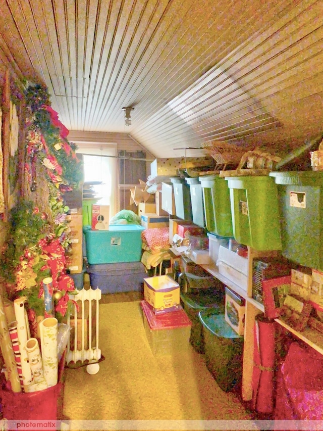 view of storage area