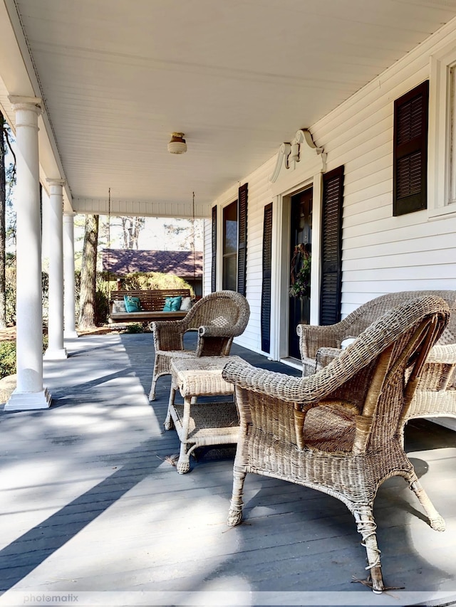 view of patio with covered porch