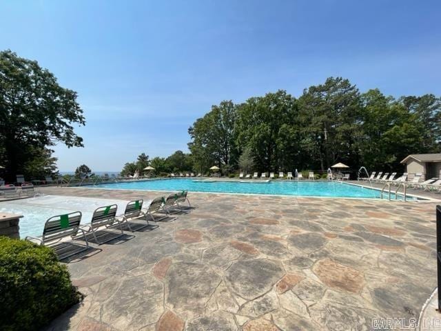 community pool featuring a patio area