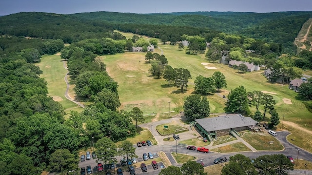 bird's eye view with a view of trees