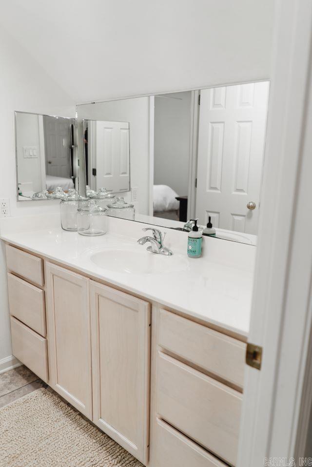 bathroom featuring connected bathroom and vanity