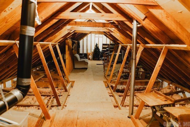 view of attic