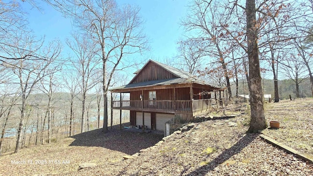 view of outbuilding featuring a garage