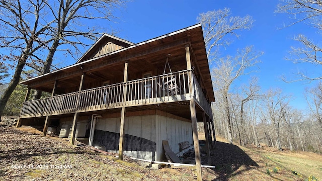 exterior space featuring a deck